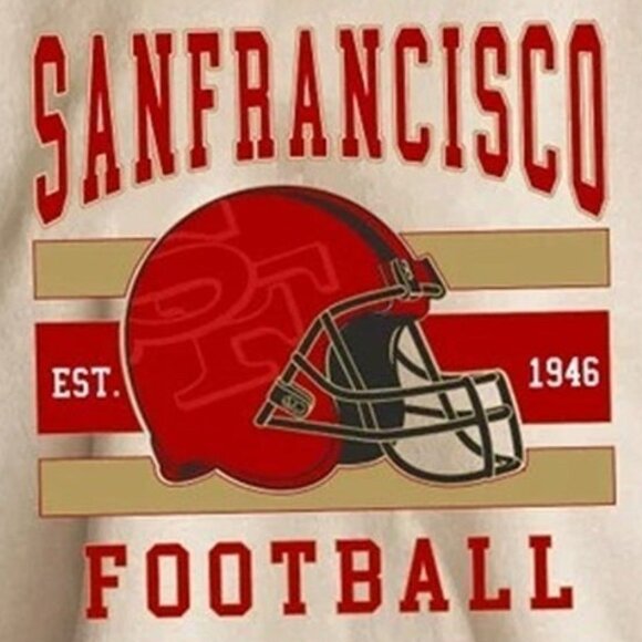 49ers And The Niners Football Sweatshirt San Francisco Retro NFL Crewneck 79 - Picture 2 of 5